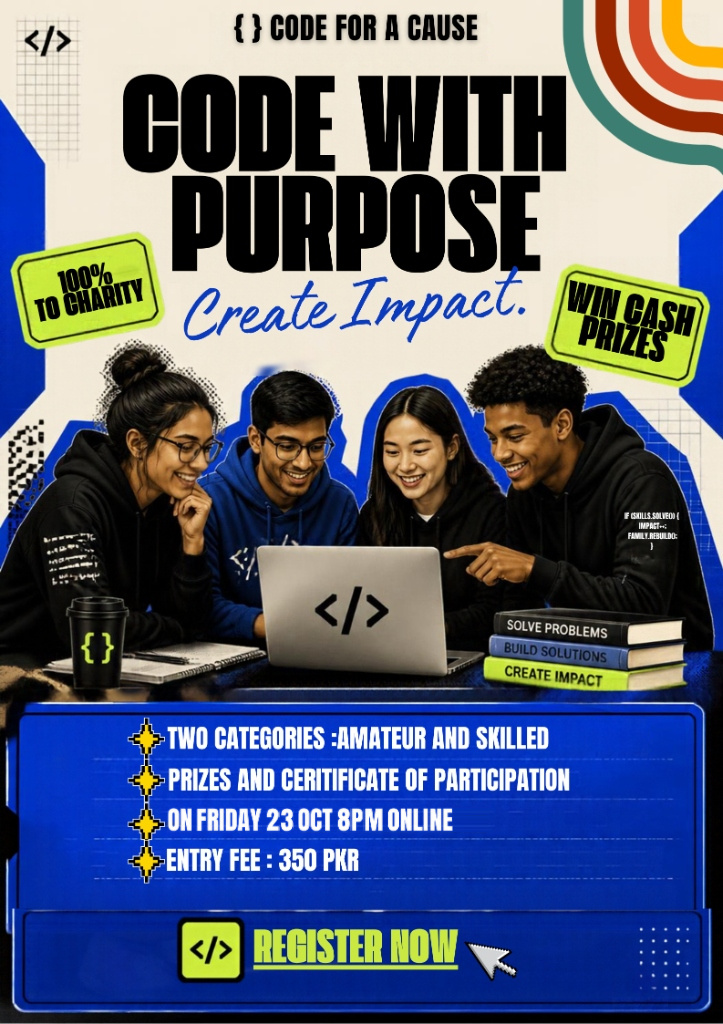 Code for a Cause Hackathon Poster